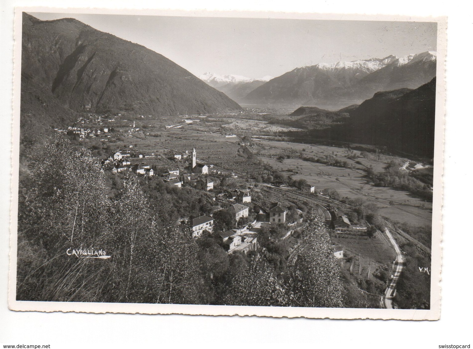 CAVIGLIANO Centovalli-Bahn Gel. 1954 V. Intragna N. Langnau - Centovalli