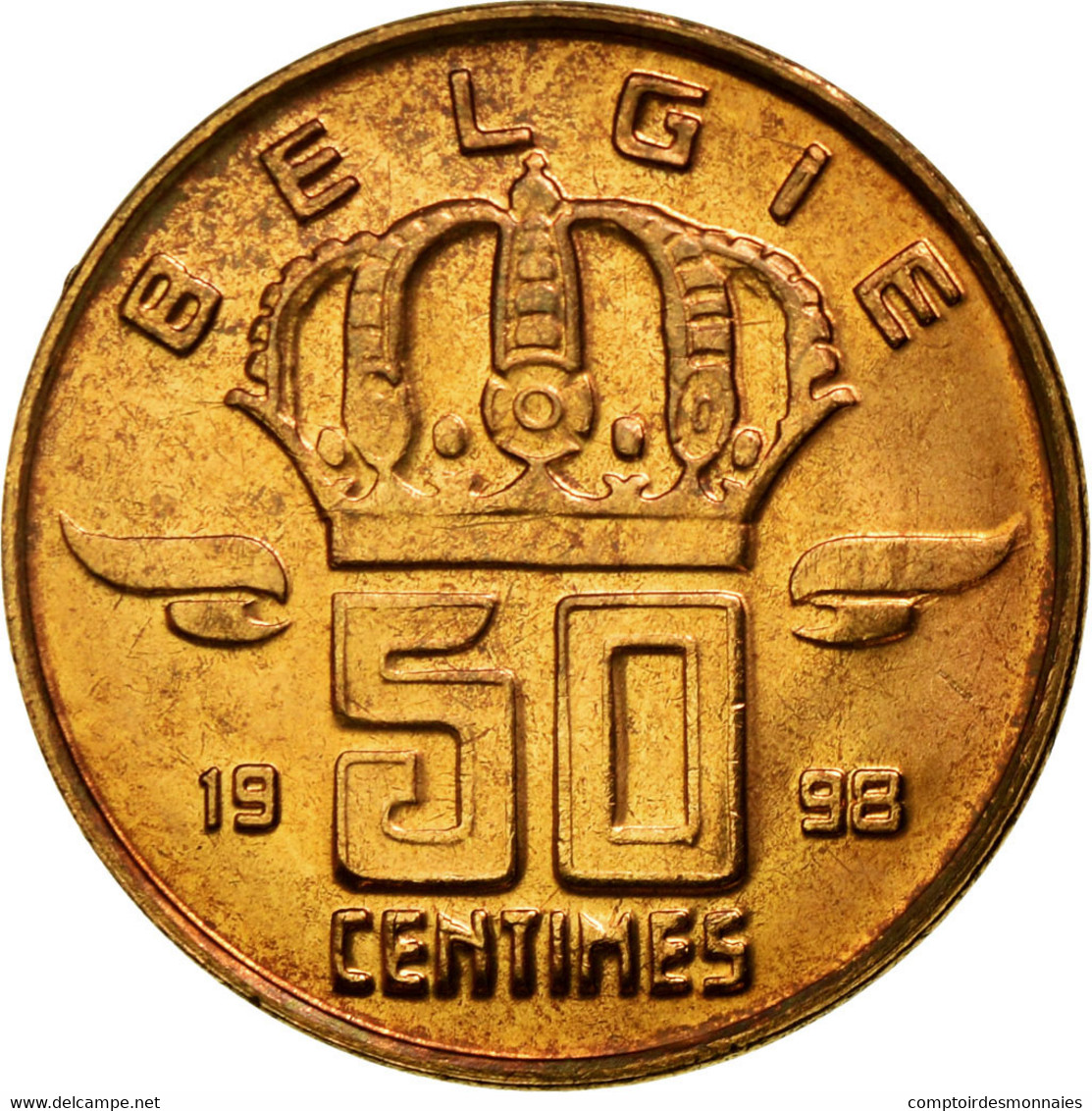 Monnaie, Belgique, Baudouin I, 50 Centimes, 1998, SPL, Bronze, KM:149.1 - 50 Centimes