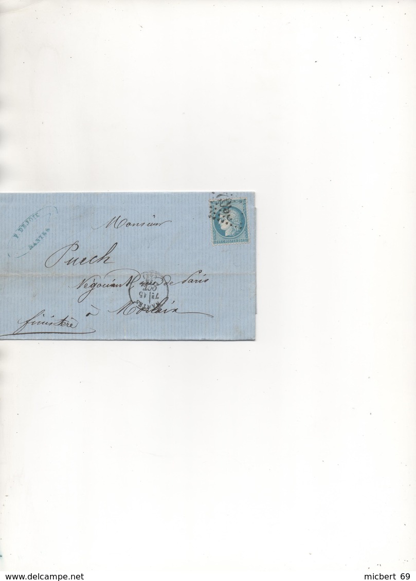 Lot  Janvier 4  Lettre Prix Fixe - 1849-1876: Période Classique