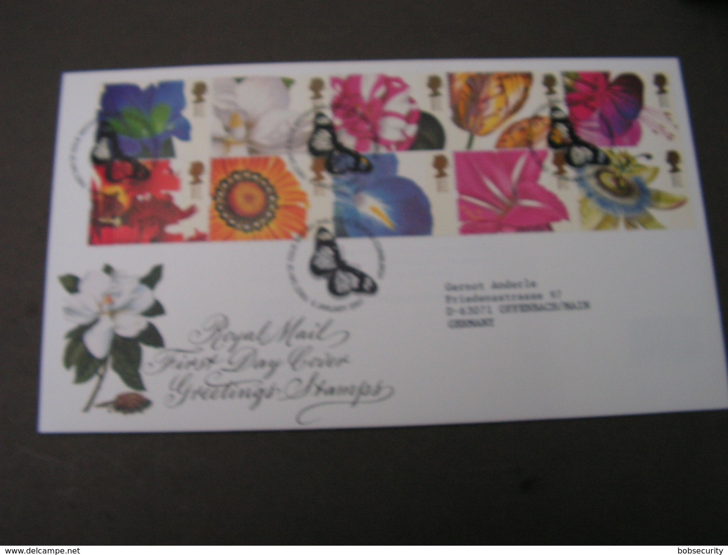 GB FDC 1997 Grußmarken Blumen 1667-1676 - 1991-2000 Dezimalausgaben