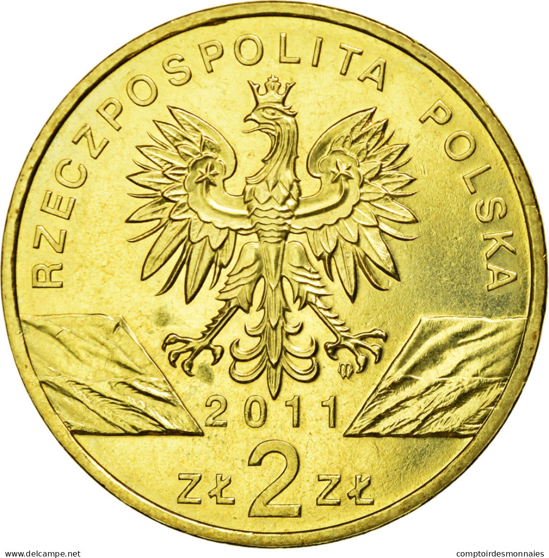 Monnaie, Pologne, Borsuk, 2 Zlote, 2011, Warsaw, SUP, Laiton, KM:762 - Pologne
