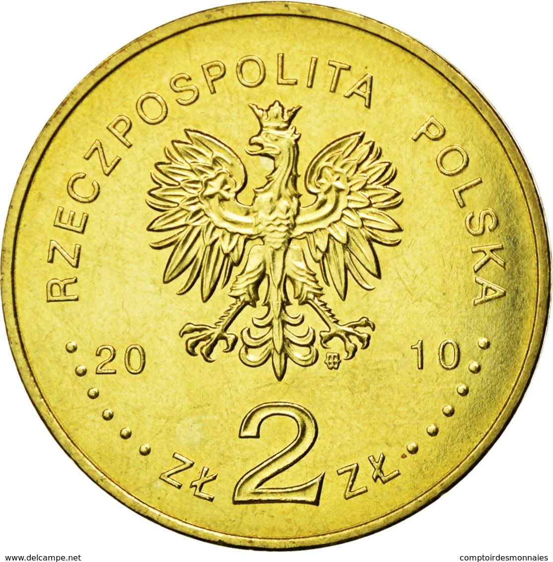 Monnaie, Pologne, City Of Miechow, 2 Zlote, 2010, Warsaw, TTB, Laiton, KM:760 - Pologne