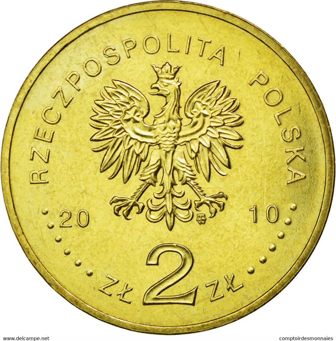 Monnaie, Pologne, Battle Of Warsaw, 2 Zlote, 2010, Warsaw, TB+, Laiton, KM:735 - Pologne