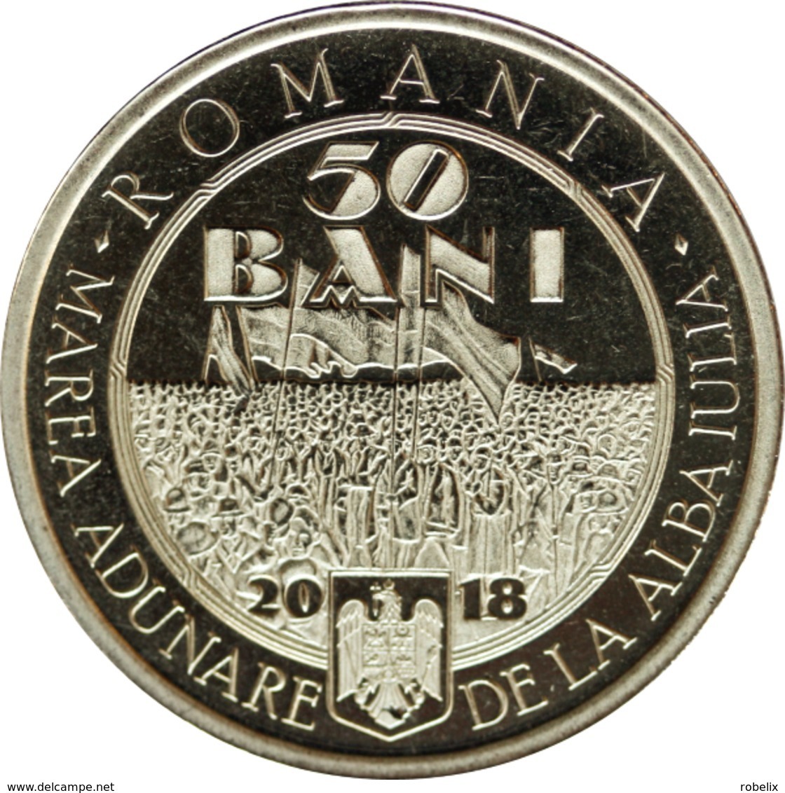 ROMANIA -2018-  50 BANI  - COMMEMORATIVE COINS - 100 Years Since The Union Of TRANSYLVANIA With Romania UNC - Roemenië