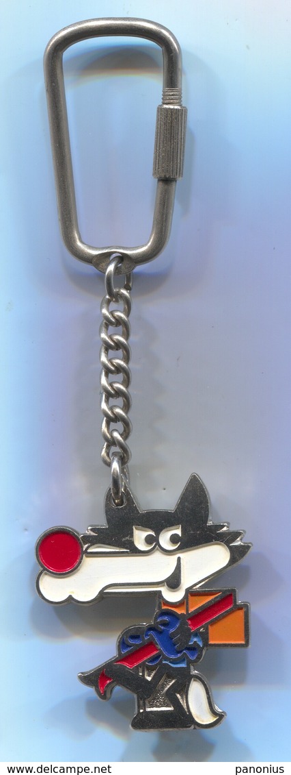 OLYMPIC OLYMPIADE COMMITTEE - SARAJEVO 1984 VUCKO MASCOTE, KEYCHAIN KEYRING - Uniformes Recordatorios & Misc