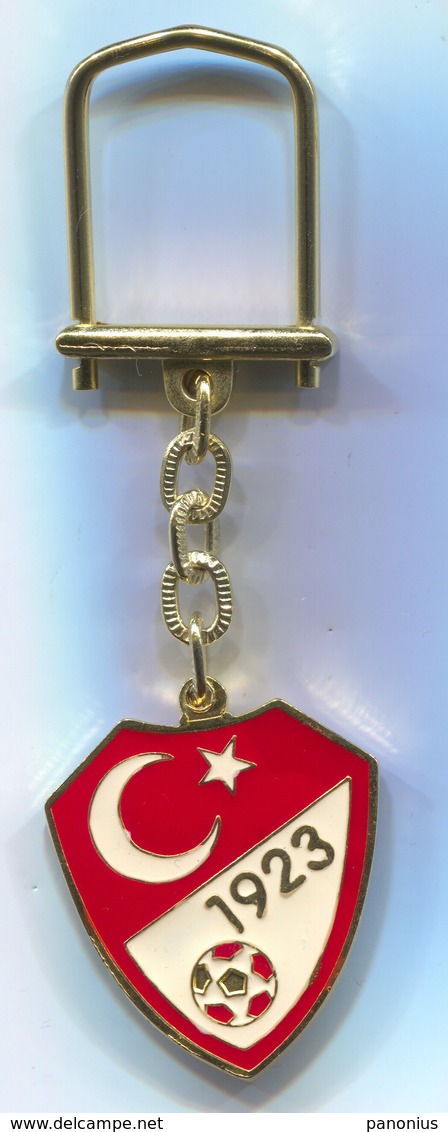 FOOTBALL SOCCER - TURKEY FEDERATION ASSOCIATION KEYCHAIN KEYRING - Habillement, Souvenirs & Autres