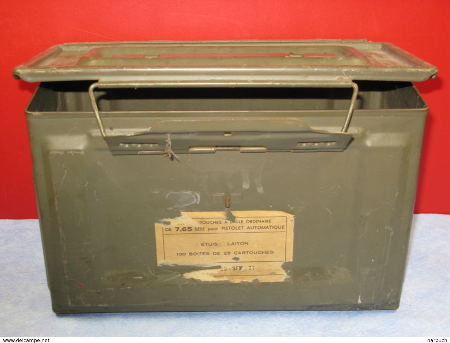 Ancienne Caisse De Munition Armée Française Déco Militaire Vintage - Equipement