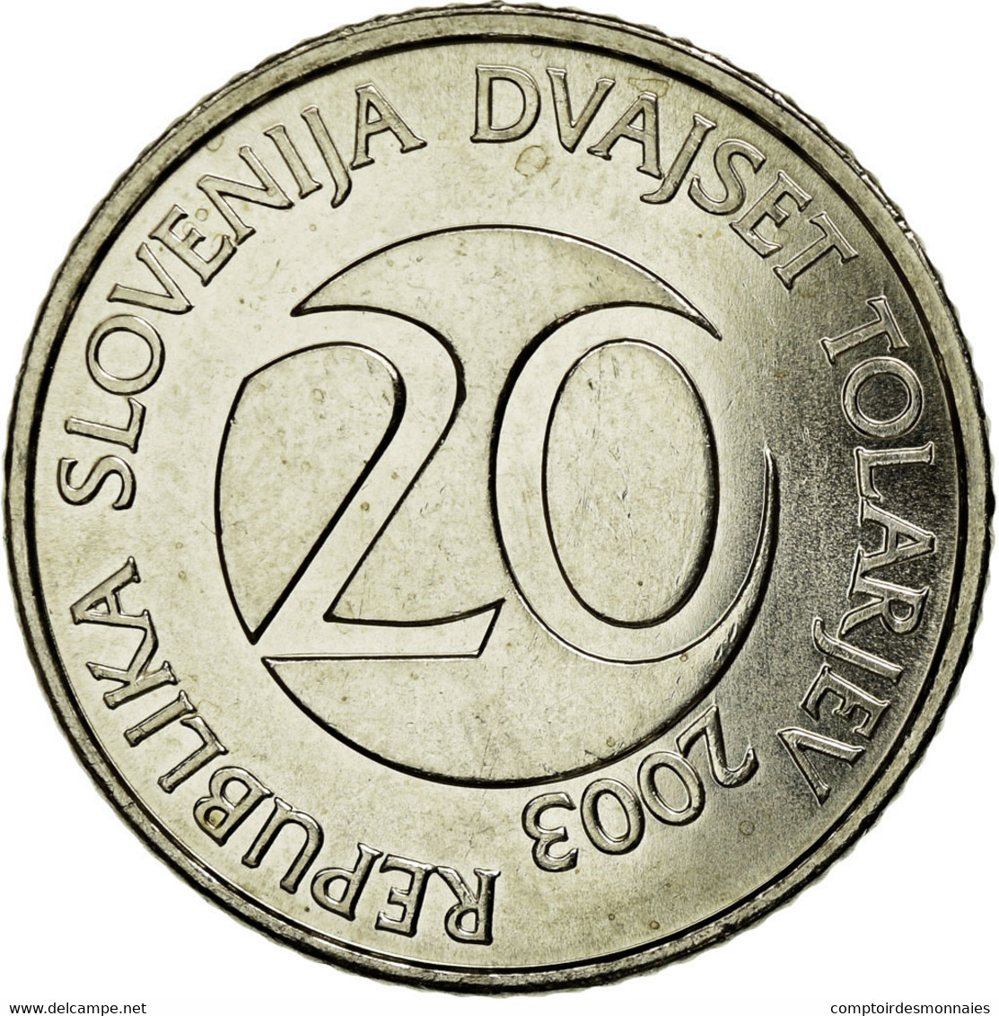 Monnaie, Slovénie, 20 Tolarjev, 2003, Kremnica, TTB, Copper-nickel, KM:51 - Slovenia