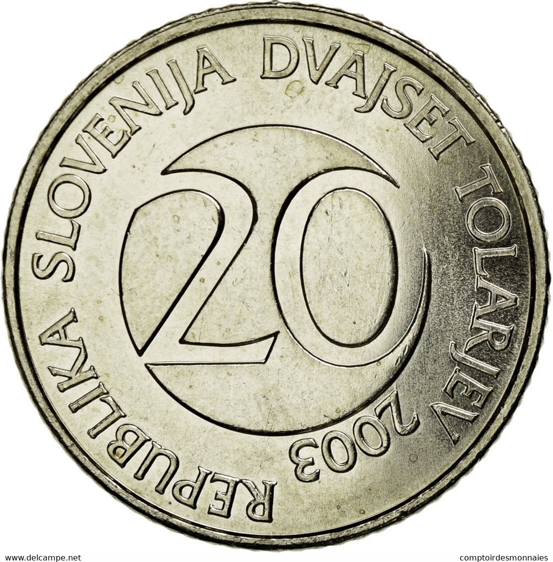 Monnaie, Slovénie, 20 Tolarjev, 2003, Kremnica, TTB, Copper-nickel, KM:51 - Slovénie