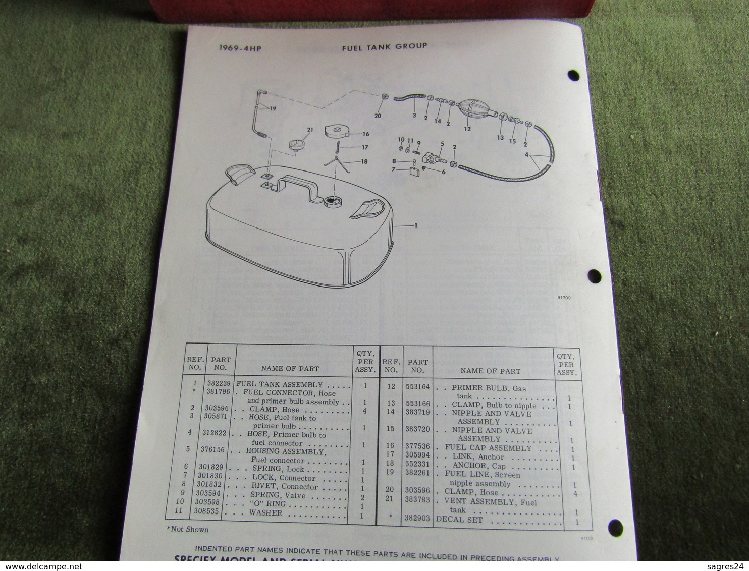 Evinrude Outboard 4 Lightwin Yachtwin Parts Book 1969 - Sonstige & Ohne Zuordnung