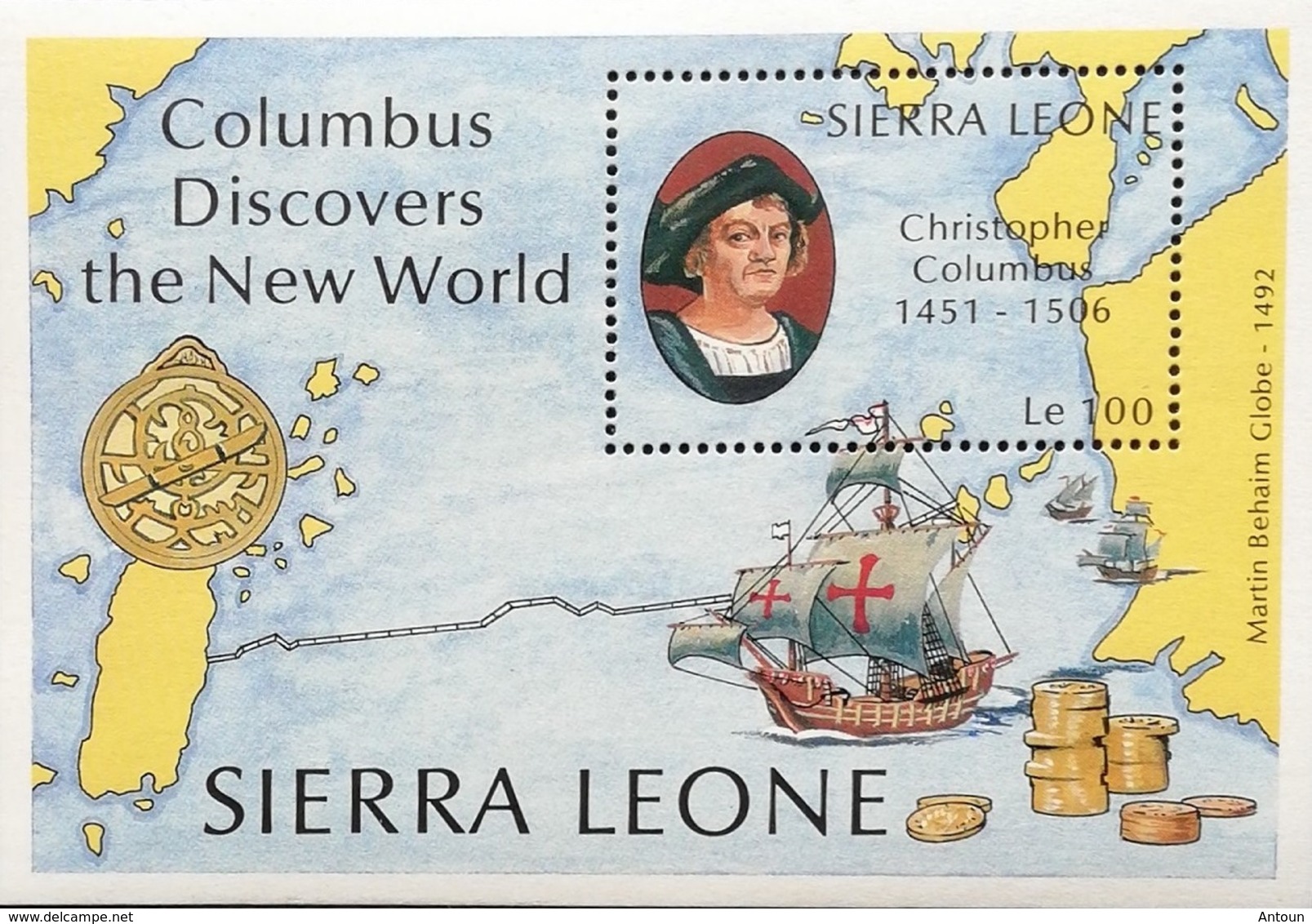 Sierra Leone    1992 Discovery Of America 500th. Anniv. S/S - Sierra Leone (1961-...)