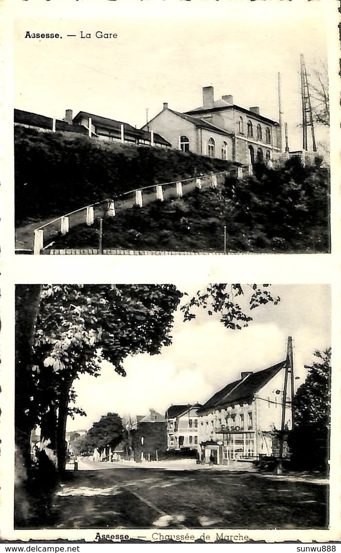 Assesse - La Gare, Chaussée De Marche (Ed. Vve Etienne Delhaize) - Assesse