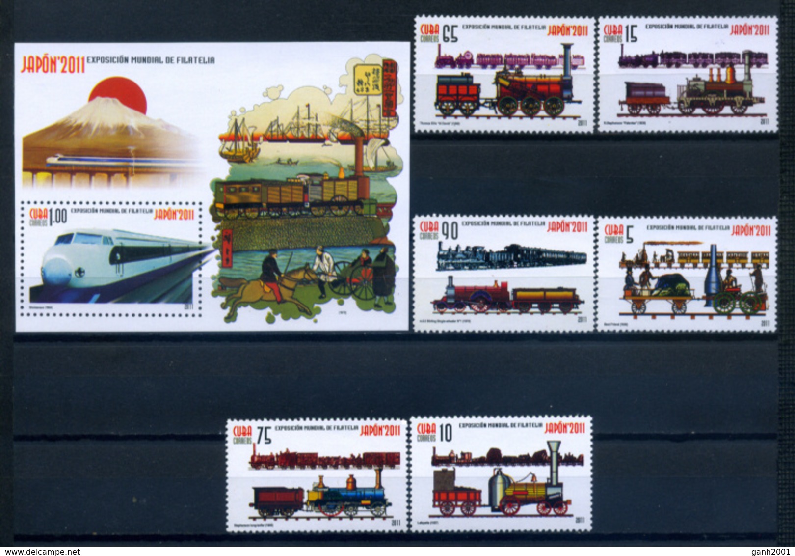 Cuba 2011 / Railways Trains MNH Trenes Züge / Cu11125  29 - Trenes