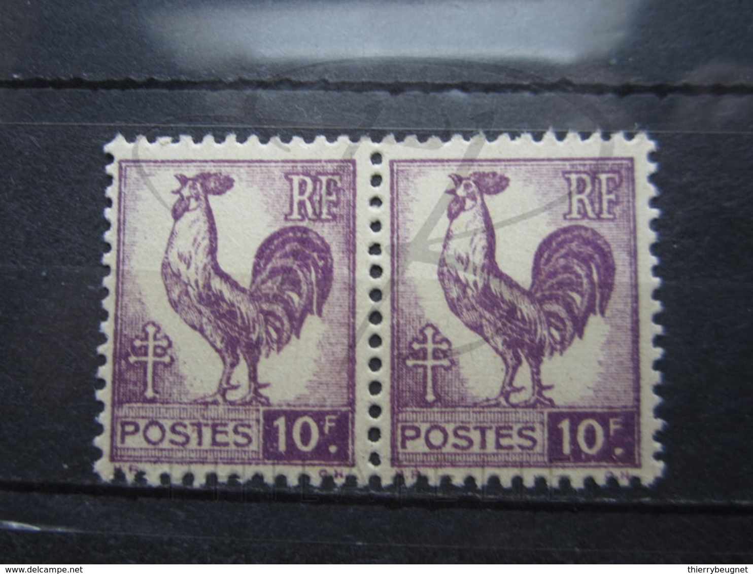 VEND BEAUX TIMBRES DE FRANCE N° 646 EN PAIRE , XX !!! - 1944 Hahn Und Marianne D'Alger