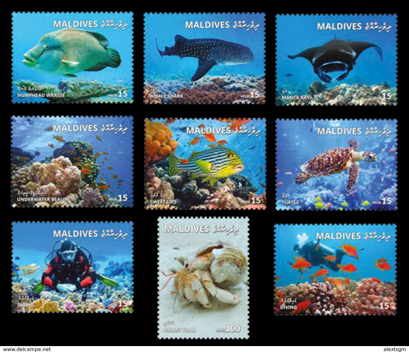 MALDIVES 2018 - Marine Life, Diving. Official Issue - Diving