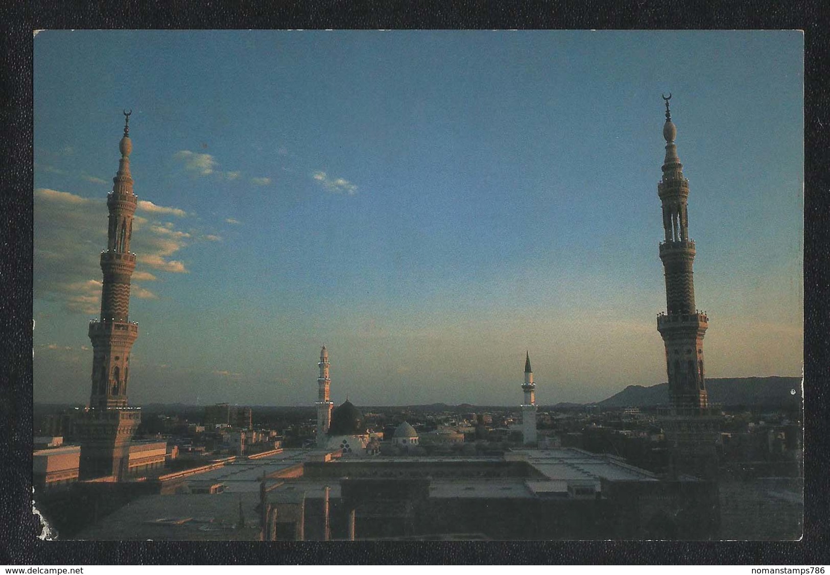 Saudi Arabia Picture Postcard Holy Mosque Medina Madina Islamic Night View Card - Arabie Saoudite