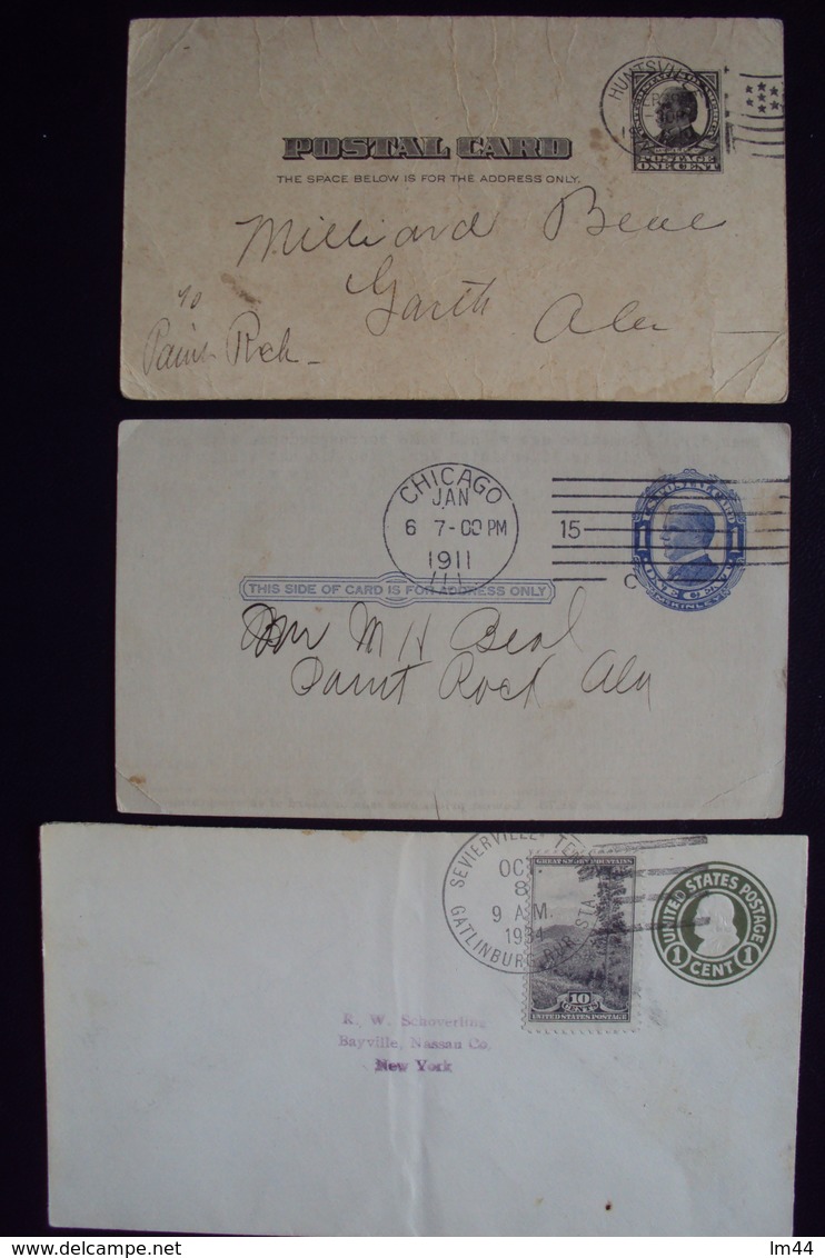 USA Postal Card  3 Krt 1910 1911 1934 - 1901-20