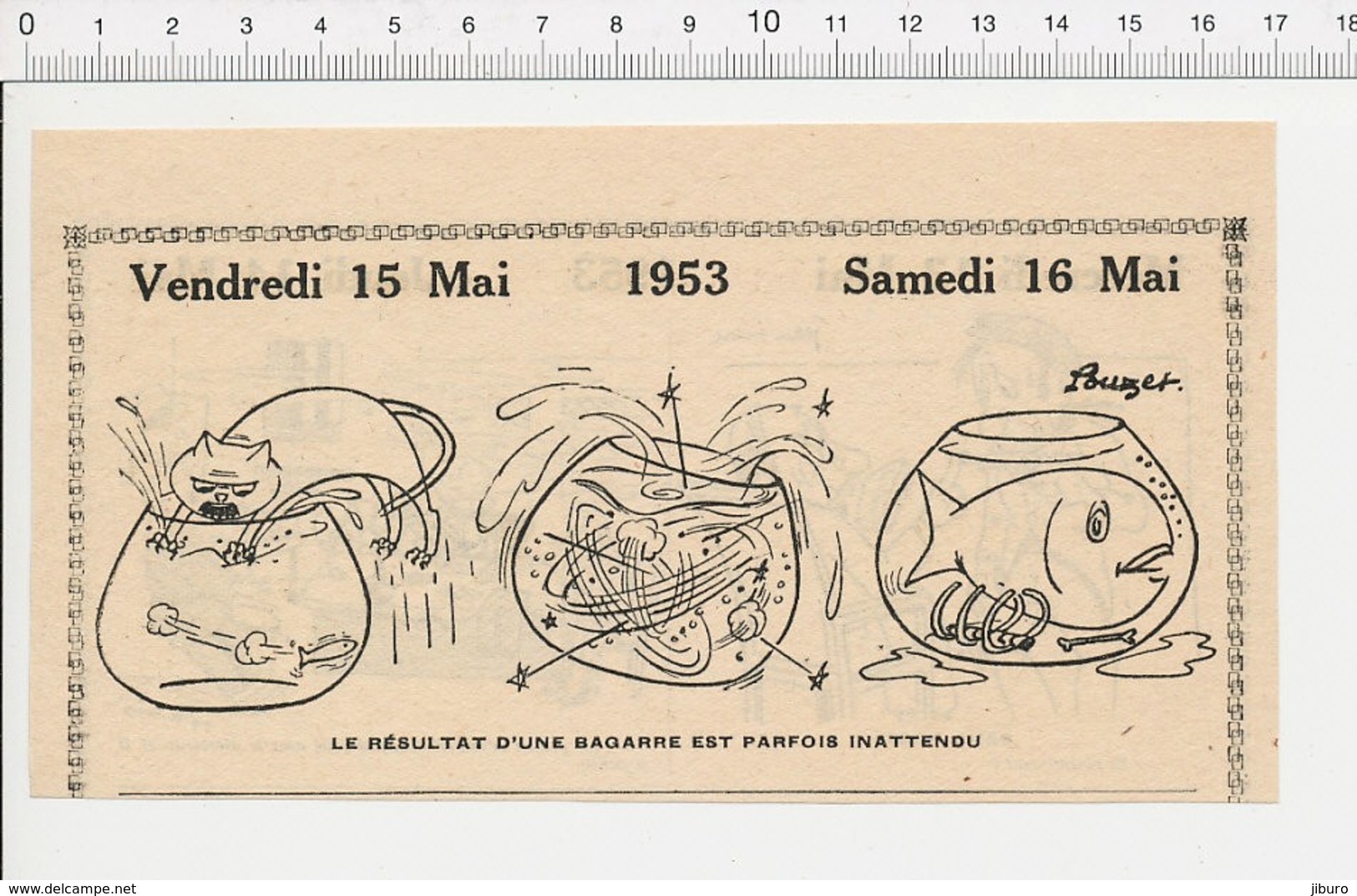 2 Scans 1953 Humour Jeu De Cartes Ancien Strip-poker Prison / Bocal Poisson Et Chat Nourriture 223XN - Non Classés