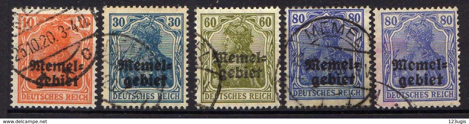 Memel 1920 Mi 14-17, Gestempelt (Mi [120119XXII] - Memelgebiet 1923