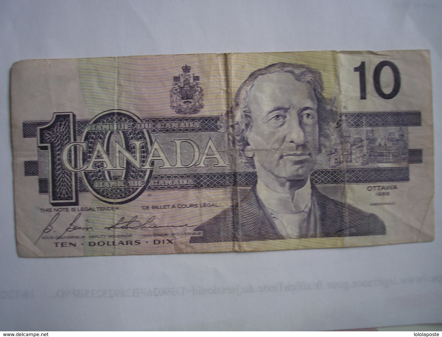 CANADA - Billet De 10 Dollars De 1989 - Canada