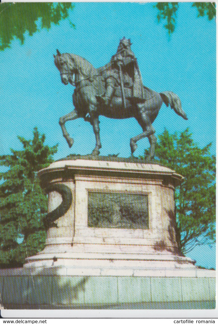 Iasi Monument Sculpture Statue Stefan Cel Mare Used (ask For Verso) - Monuments