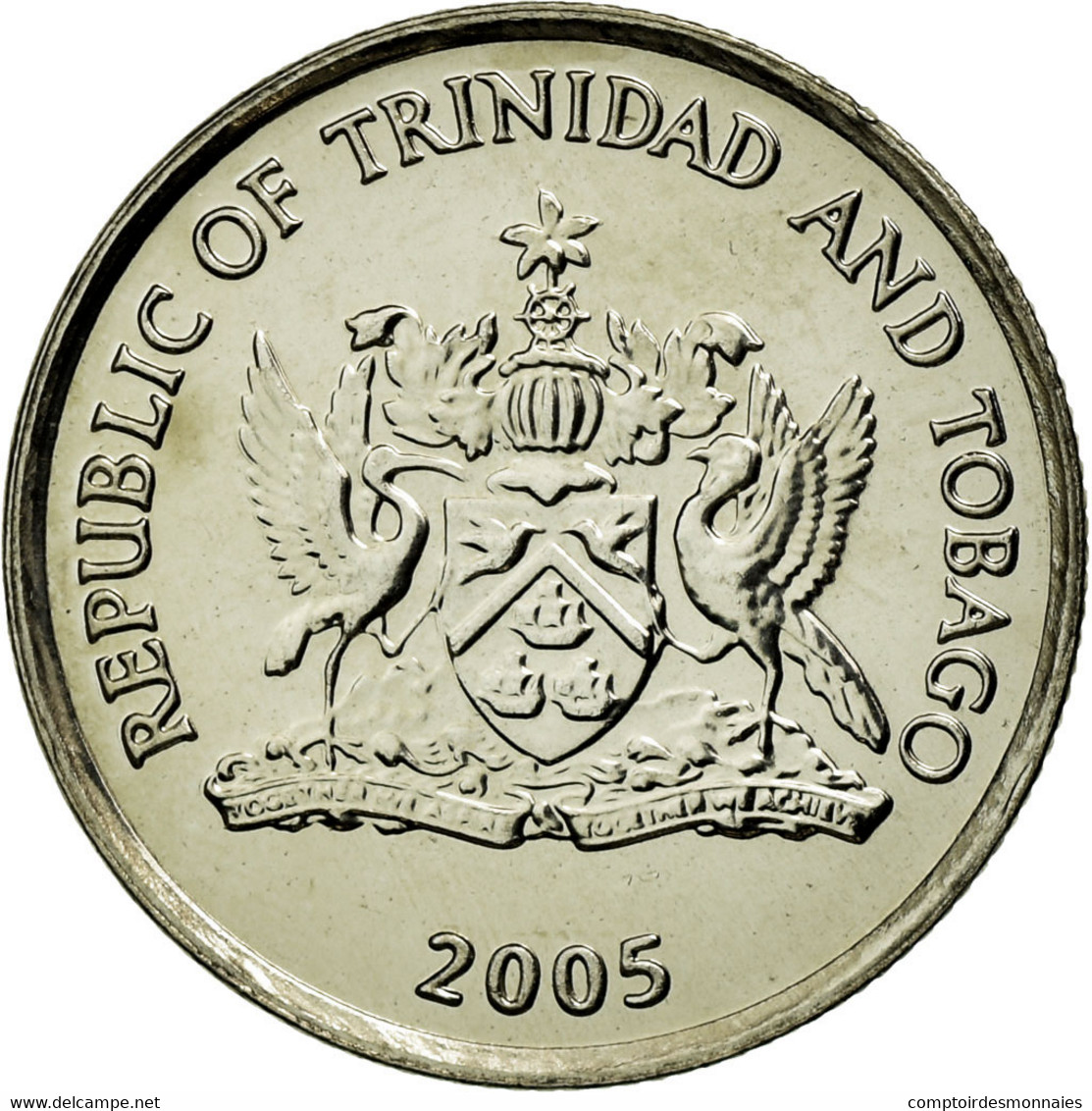 Monnaie, TRINIDAD & TOBAGO, 10 Cents, 2005, Franklin Mint, SPL, Copper-nickel - Trinidad & Tobago