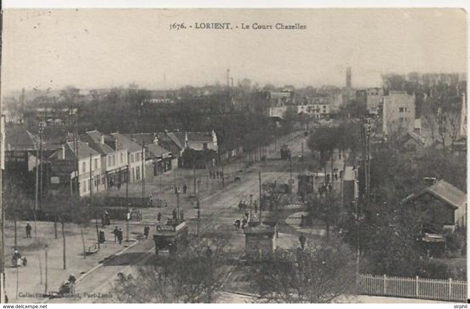 Carte Postale Ancienne De Lorient Le Cours Chazelles - Lorient