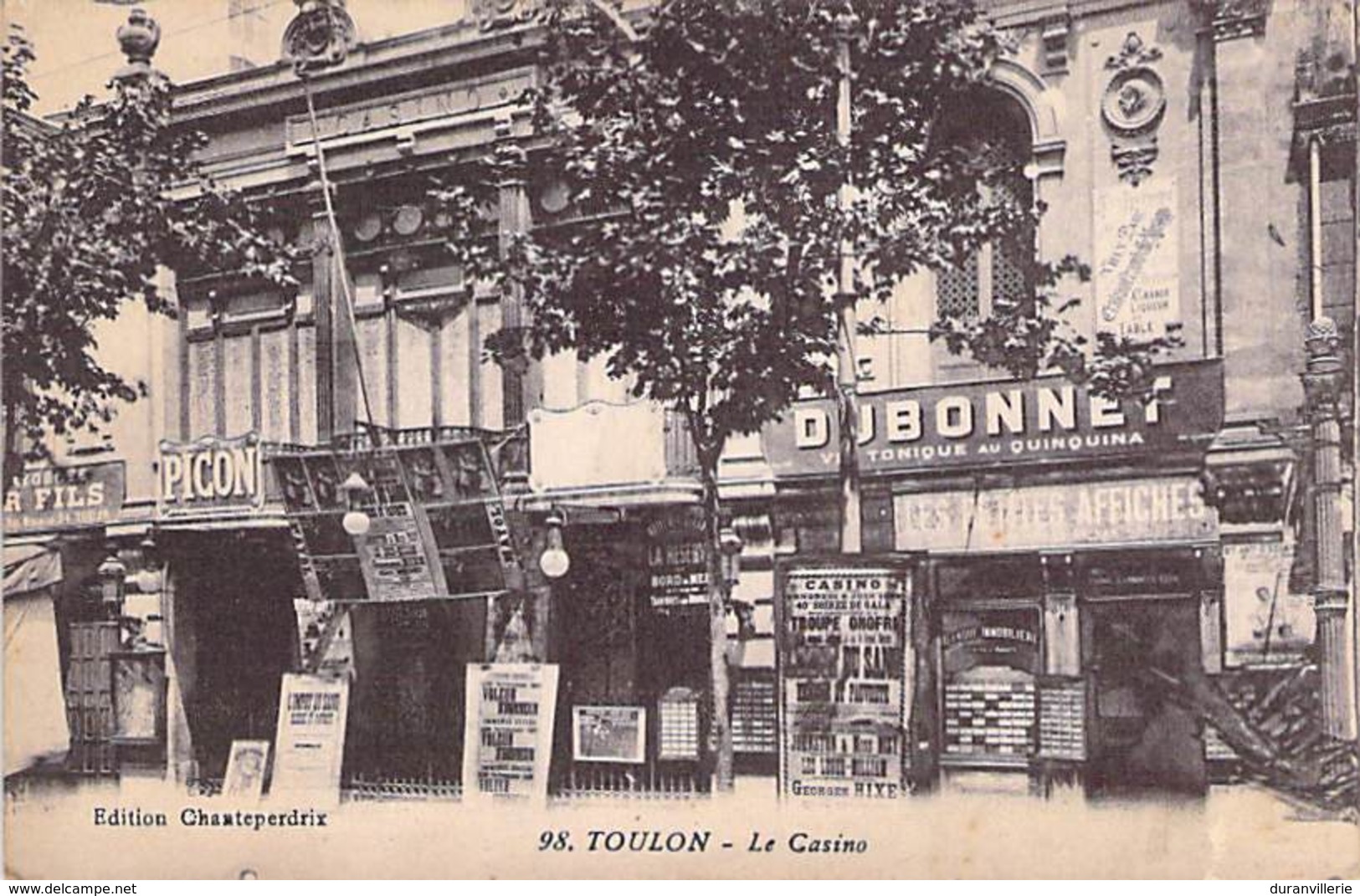 83 - Toulon .Le Casino .Pub " Dubonnet , Picon " - Toulon