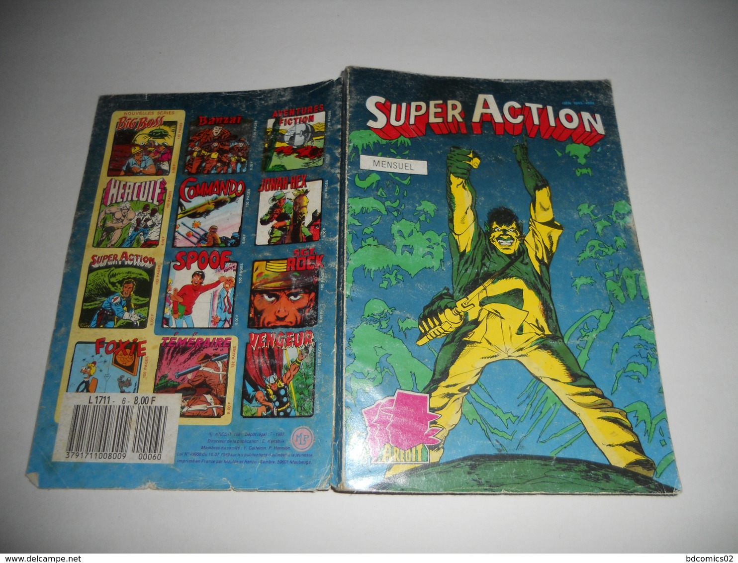 Super Action N°6 Aredit L'incroyable Hulk Comics Pocket Be + - Hulk