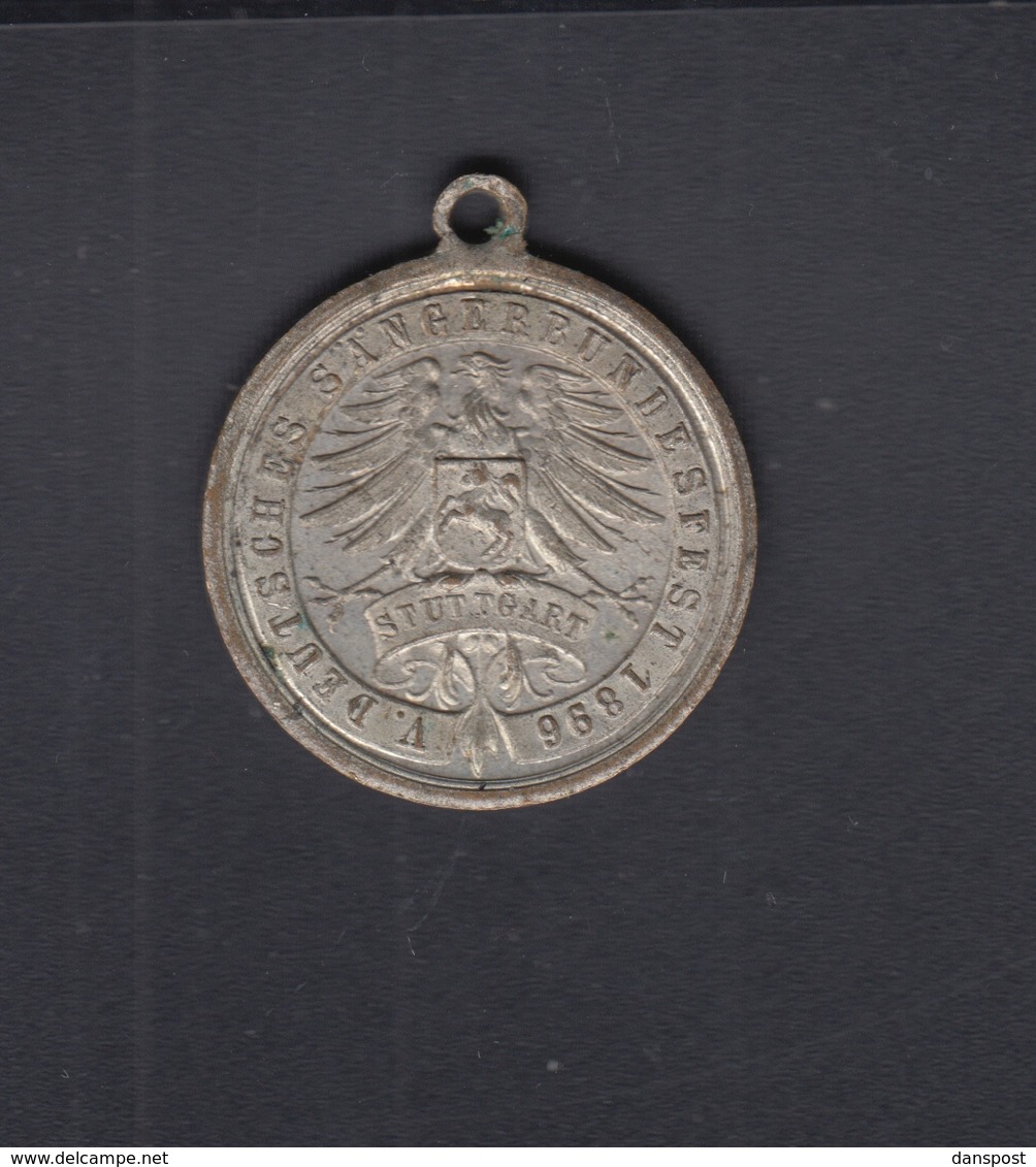 Dt. Reich Medaille Sängerbundesfest Stuttgart 1896 - Sonstige & Ohne Zuordnung