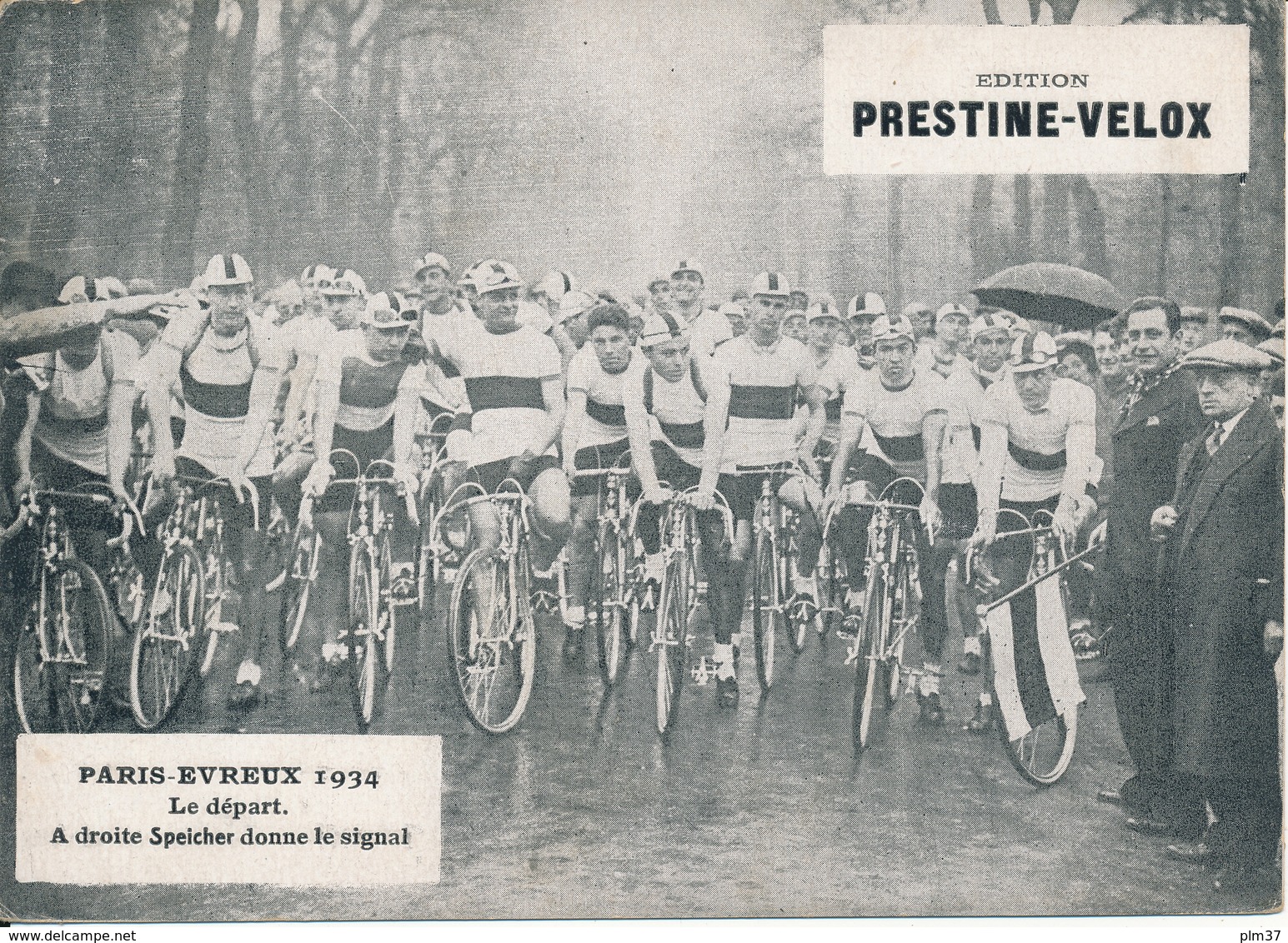 CYCLISME - Course Paris Evreux 1934 - Publicité Prestine Velox - Wielrennen