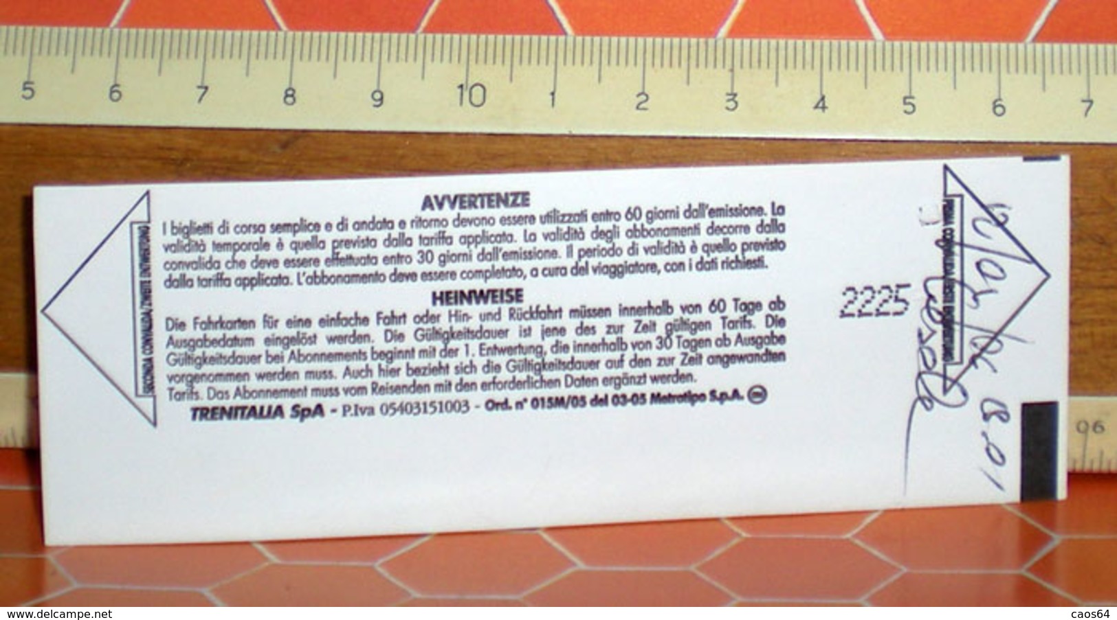 Tariffa Regionale Piemonte Ticket Biglietto Treno Fascia Km 46 Anno  2007 Casale Monferrato / Asti - Europa