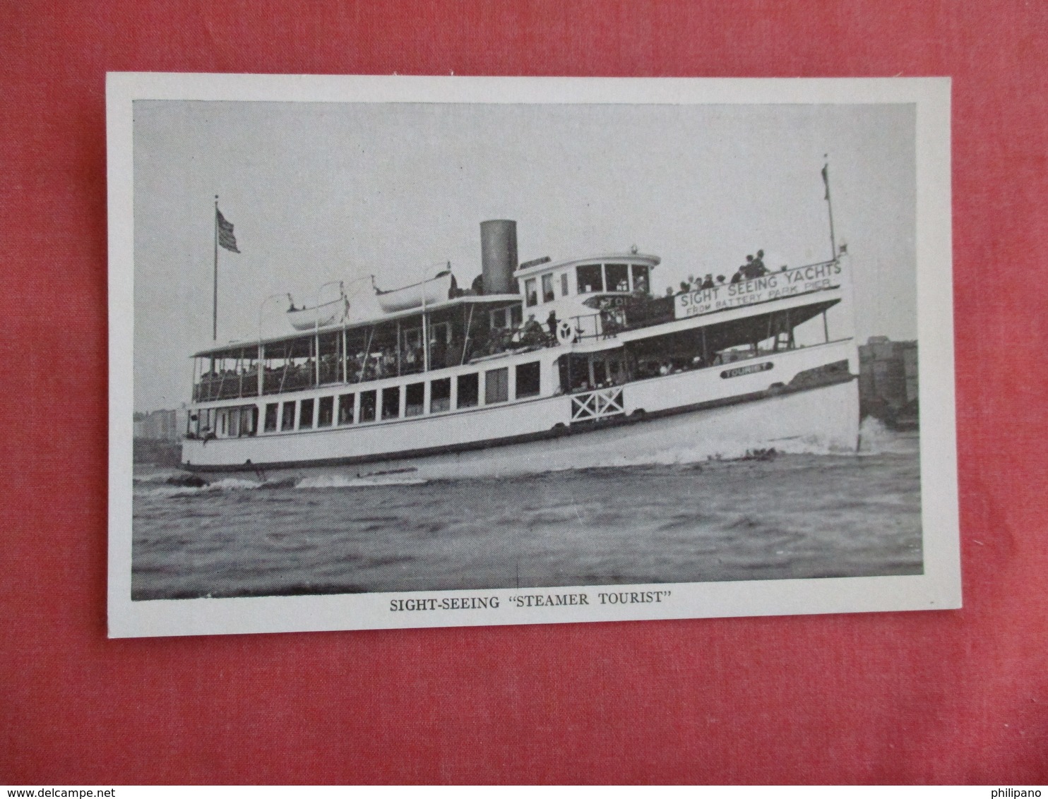 Sight Seeing  Steamer Tourist   NY City     Ref 3126 - Remorqueurs