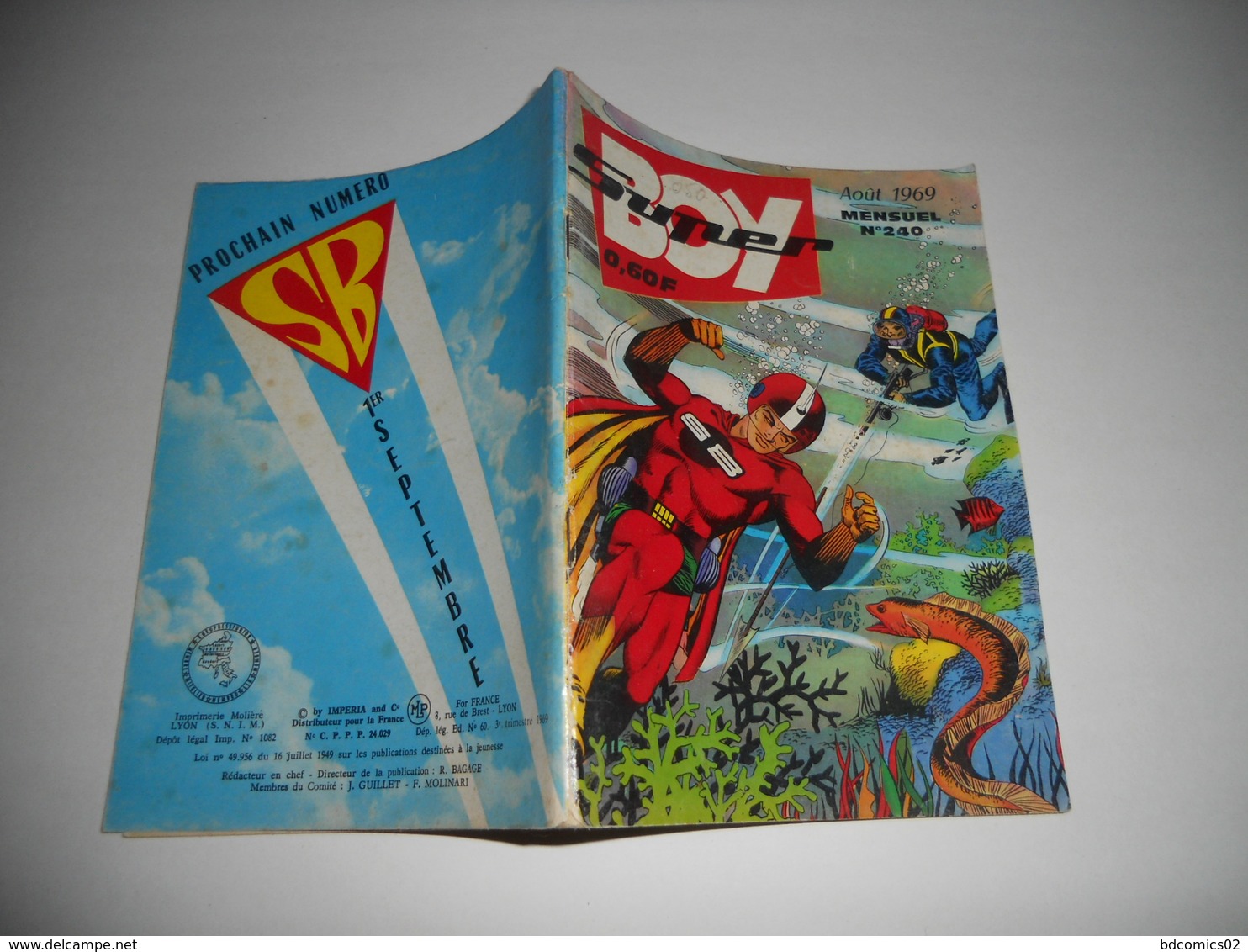 Super Boy N°240 Aout 1969 Deroutages Be++ - Superboy