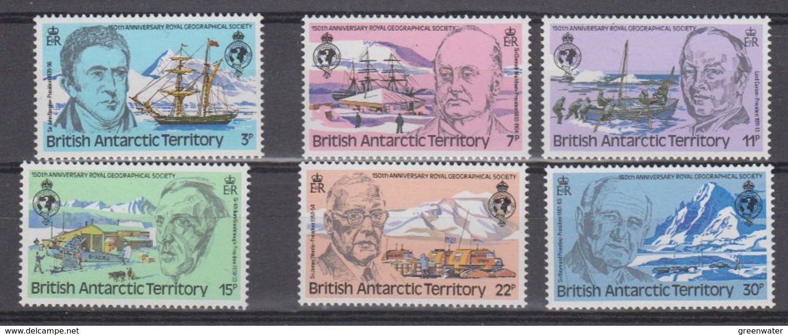 British Antarctic Territory 1980 Royal Geographical Society 6v ** Mnh (41663) - Ungebraucht