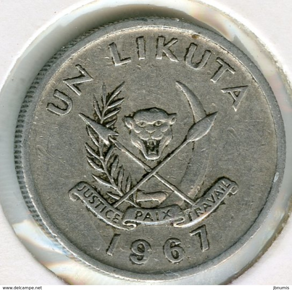 Congo 1 Likuta 1967 KM 8 - Congo (Rép. Démocratique, 1964-70)