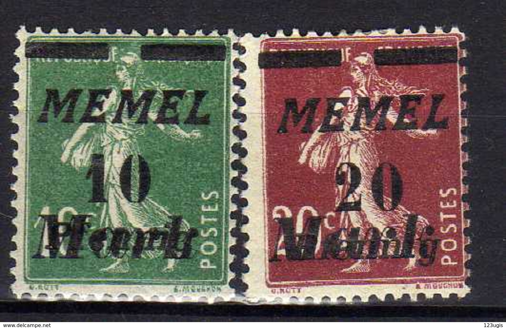 Memel (Klaipeda) 1922 Mi 108-109 * [120119XXII] - Memelgebiet 1923