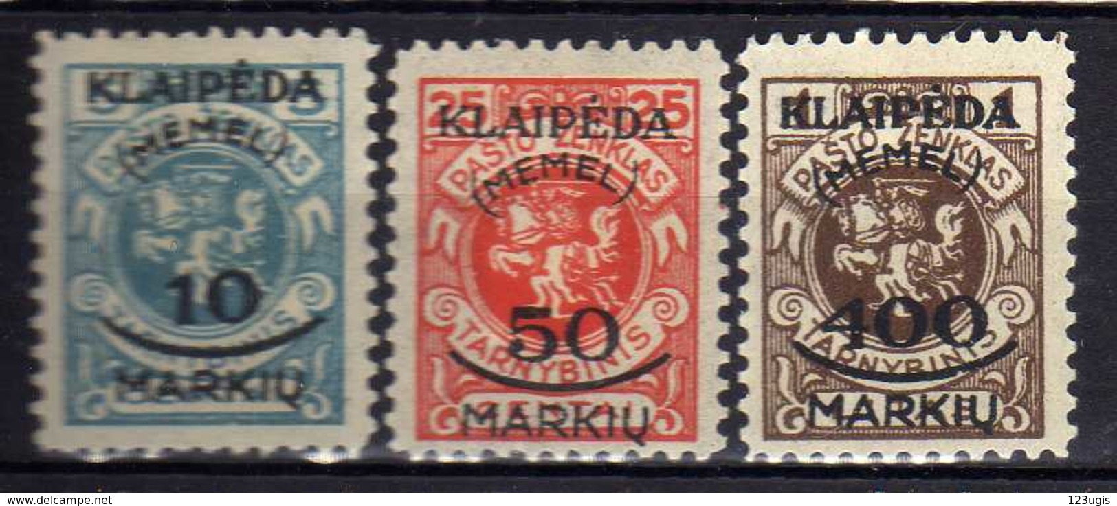 Memel (Klaipeda) 1923 Mi 124; 126; 128 * [120119XXII] - Memelgebiet 1923