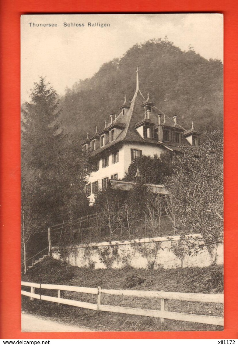 TRJ-11  Thunersee Schloss Ralligen .  Nicht Gelaufen Doblinger Marti Oberhofen U. Gunten Ohne Nummer - Oberhofen Am Thunersee