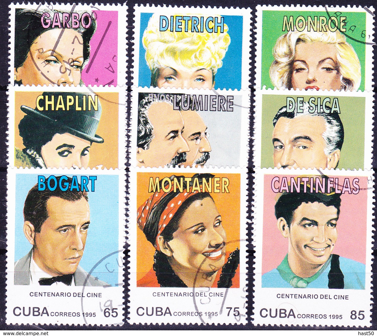 Kuba Cuba - 100 Jahre Kino (Mi.Nr.: 3866/74) 1995 - Gest Used Obl - Used Stamps