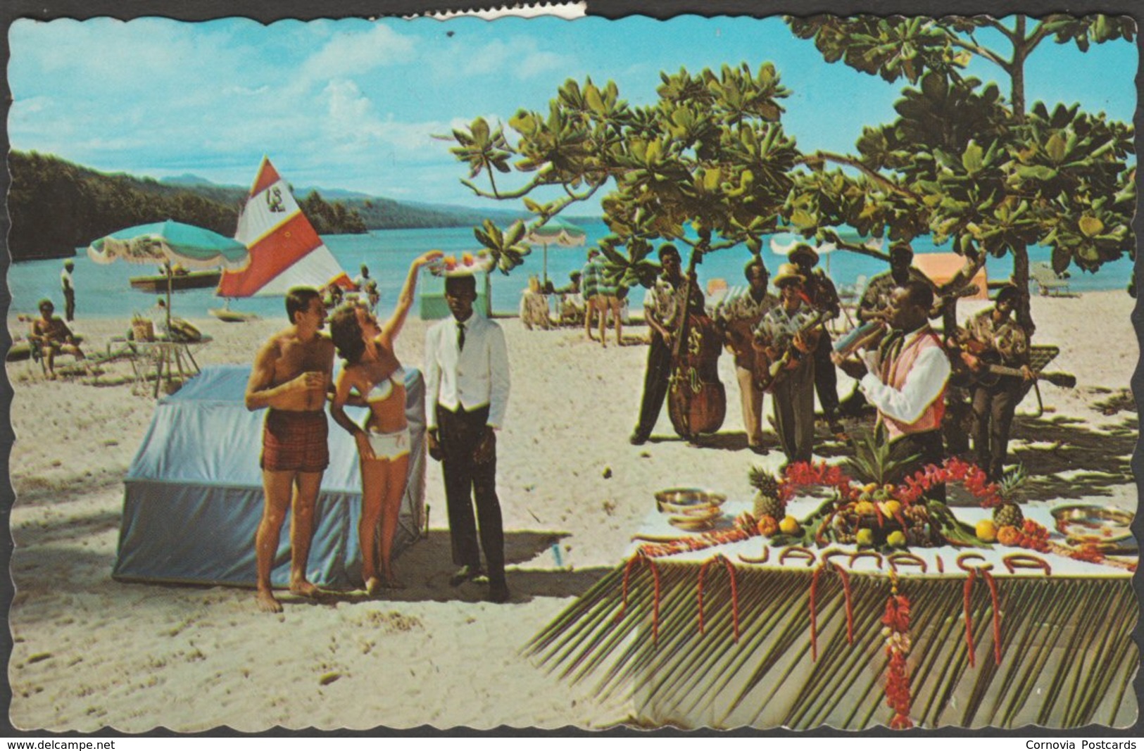 Beach Party On Northcoast, Jamaica, 1969 - Novelty Trading Co Postcard - Jamaica