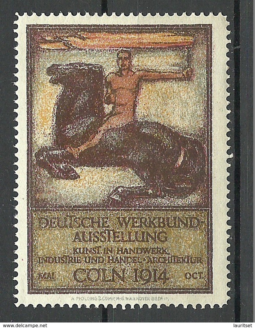 Germany 1914 Ausstellung Köln Dt. Werkbund-Ausstellung Exibition Werbemarke Kunst Handwerk * - Vignetten (Erinnophilie)