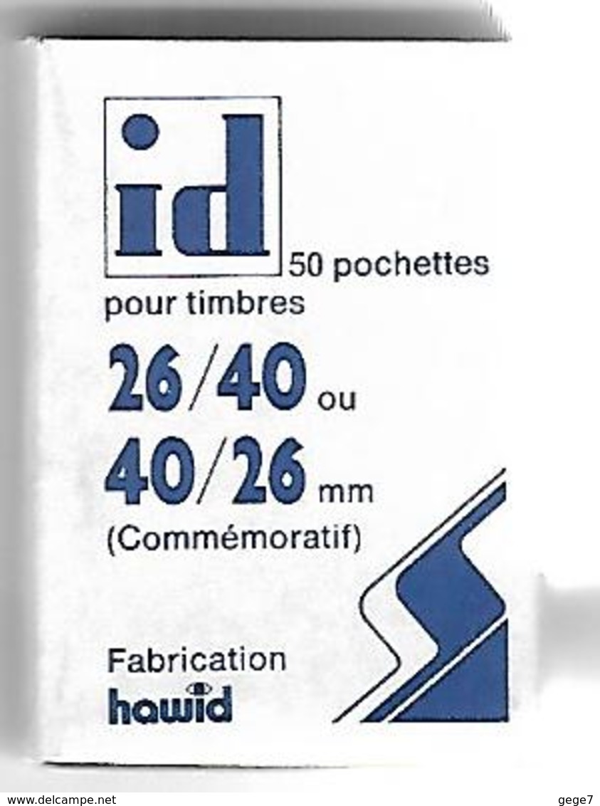 50 Pochettes Pour Timbres 26/40 Ou 40/26 Mm  Fabrication Hawid - Other & Unclassified