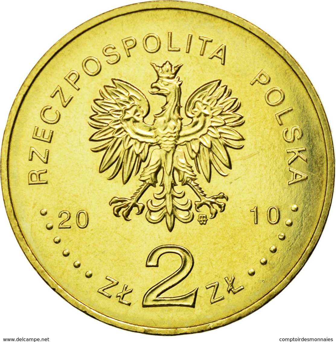 Monnaie, Pologne, City Of Miechow, 2 Zlote, 2010, Warsaw, TTB+, Laiton, KM:760 - Pologne