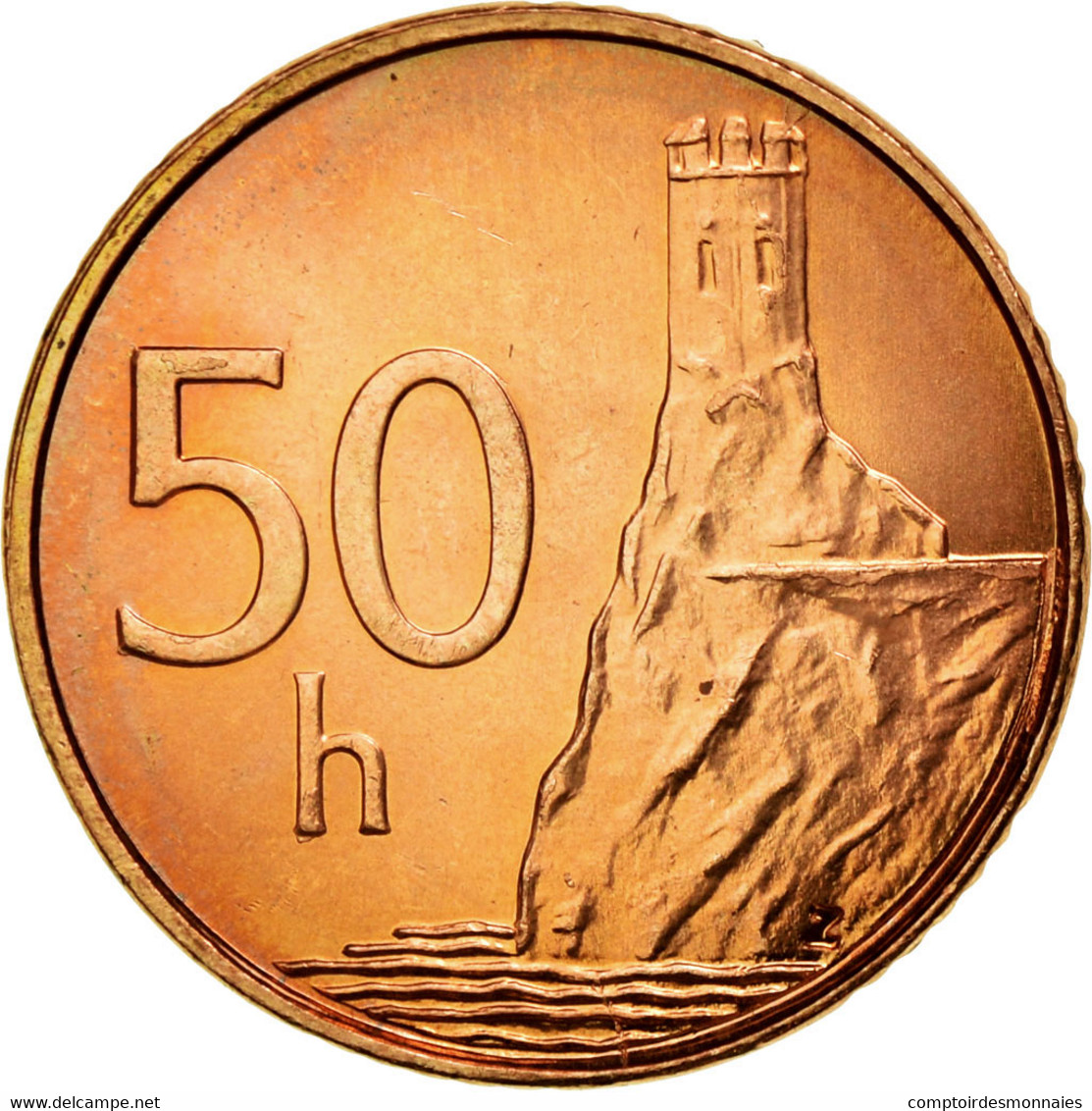 Monnaie, Slovaquie, 50 Halierov, 2002, TTB, Copper Plated Steel, KM:35 - Slowakei