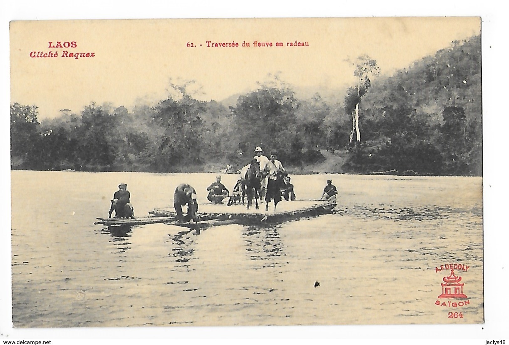 LAOS -  Traversée Du Fleuve En Radeau   -   L 1 - Laos