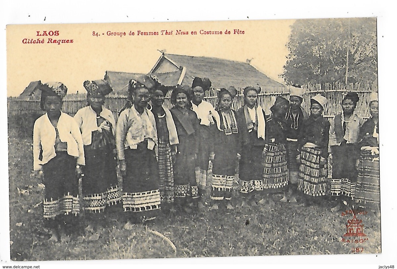 LAOS  -  Groupe De Femmes Thaï-Neua En Costume De Fête - ## TRES  RARE ##   -  L 1 - Laos