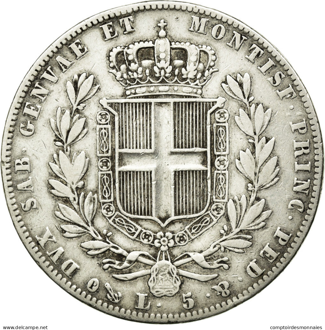 Monnaie, États Italiens, SARDINIA, Carlo Alberto, 5 Lire, 1840, Genoa, TB+ - Italian Piedmont-Sardinia-Savoie