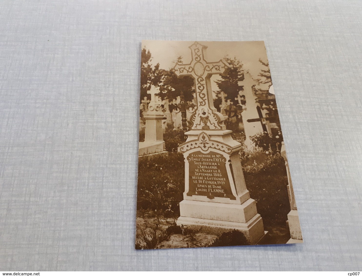 NAAST Monument Aux Morts A La Mémoire De Monsieur Emile-Joseph FAYT - Soignies