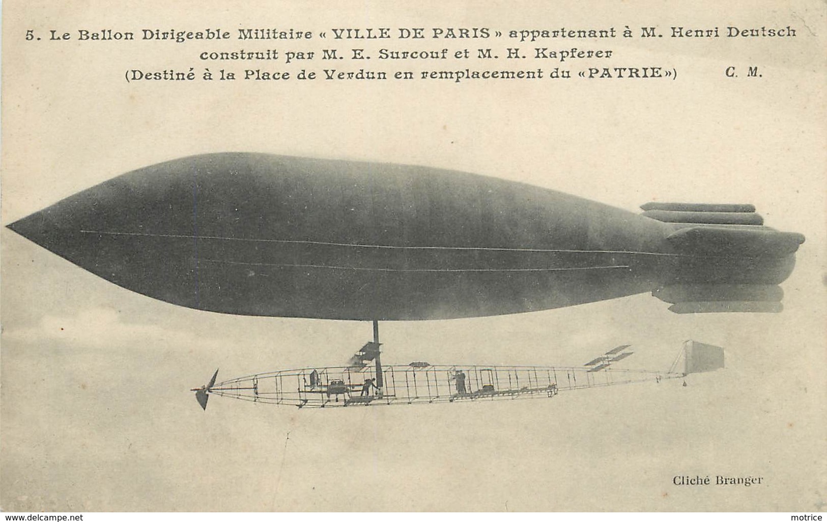 BALLON DIRIGEABLE MILITAIRE "Ville De Paris",lot De Deux Cartes. - Dirigeables